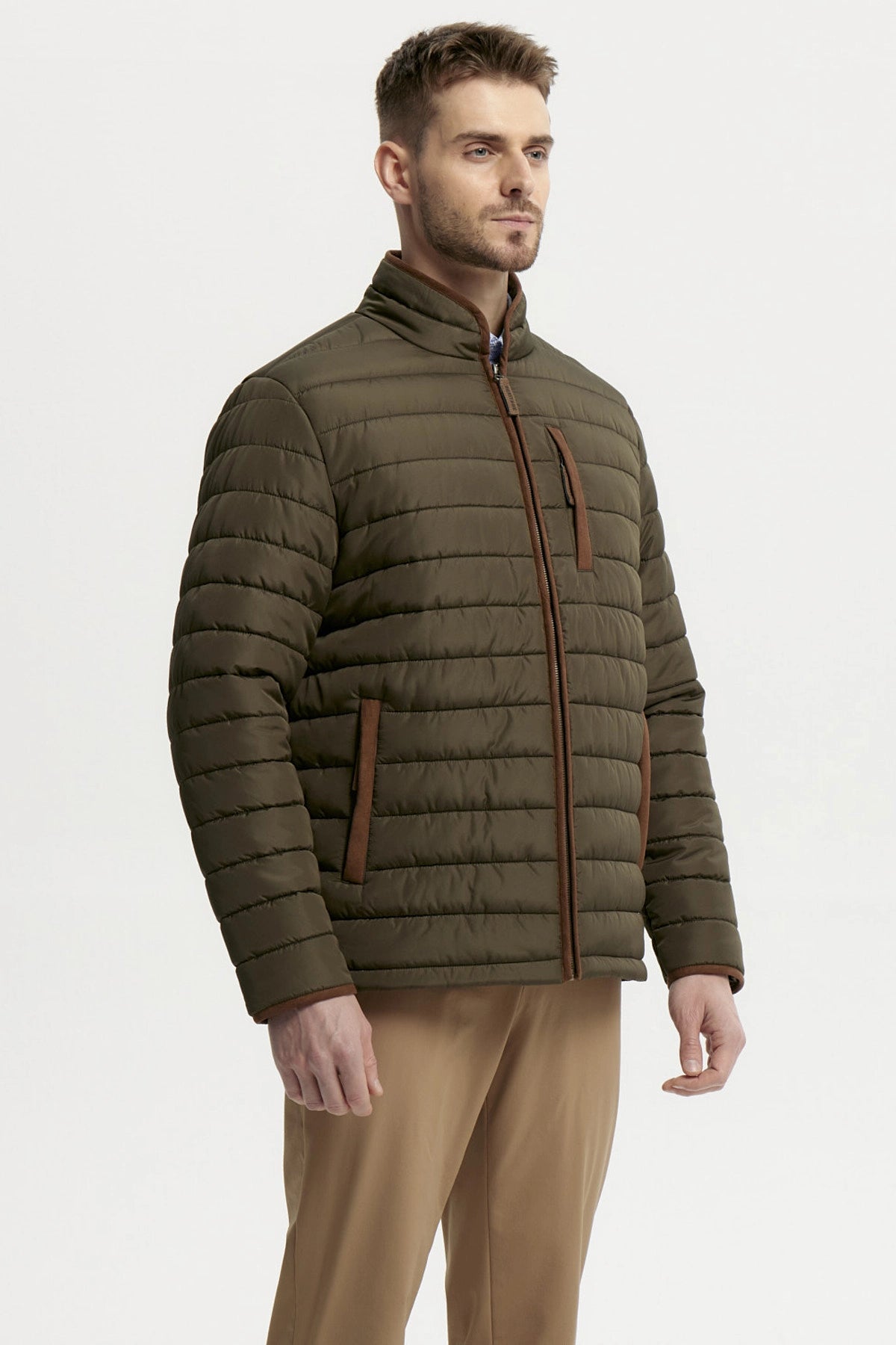 Parka Hombre Slim Verde