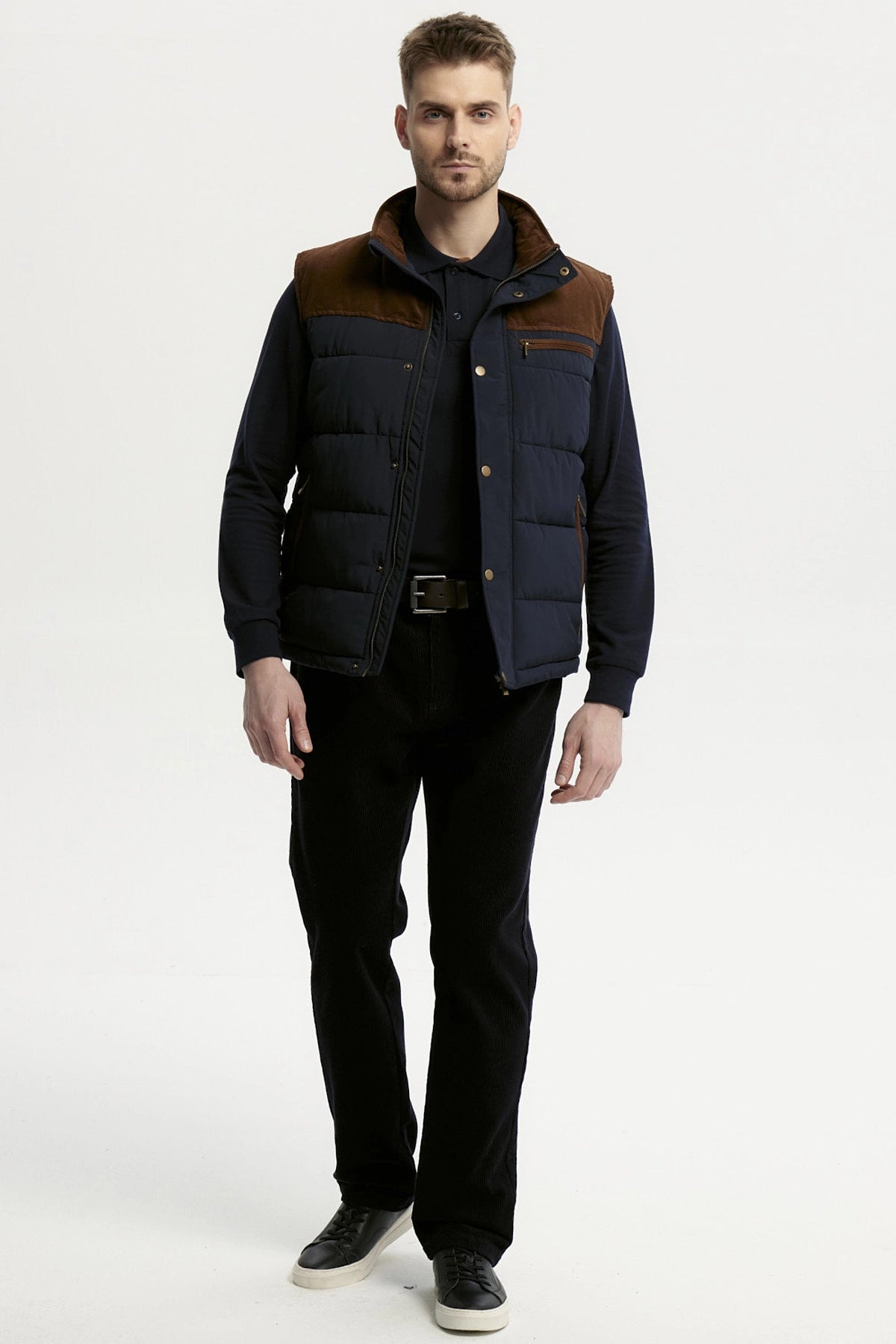 Parka Hombre Slim Azul Marino