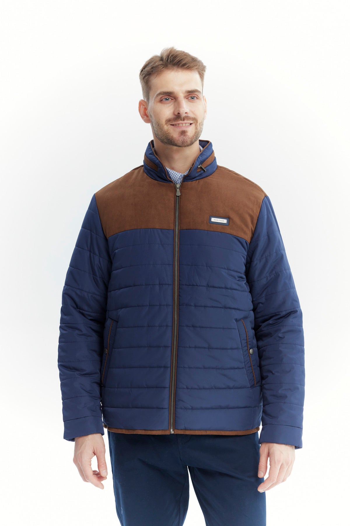 Parka Hombre Slim Azul
