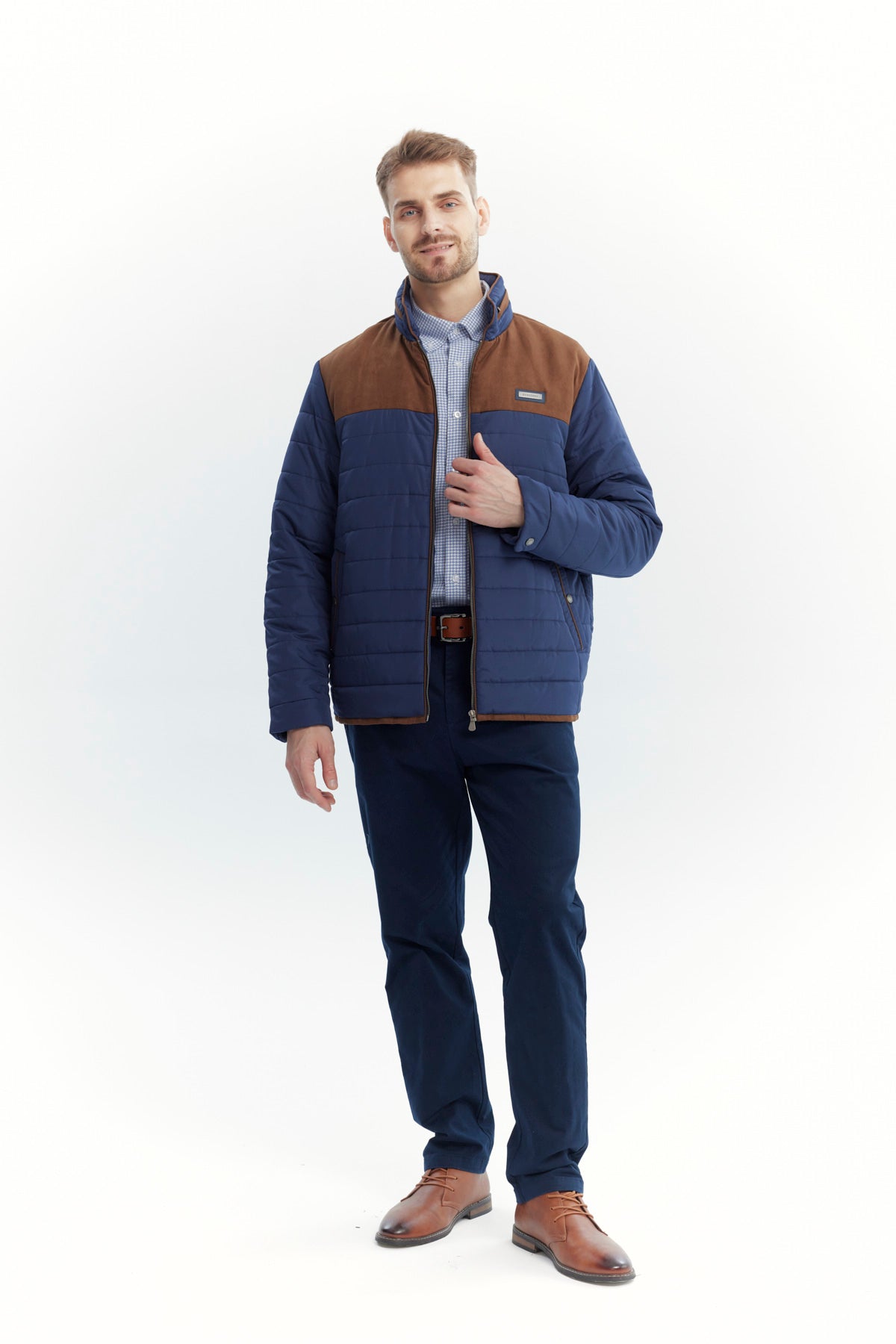 Parka Hombre Slim Azul