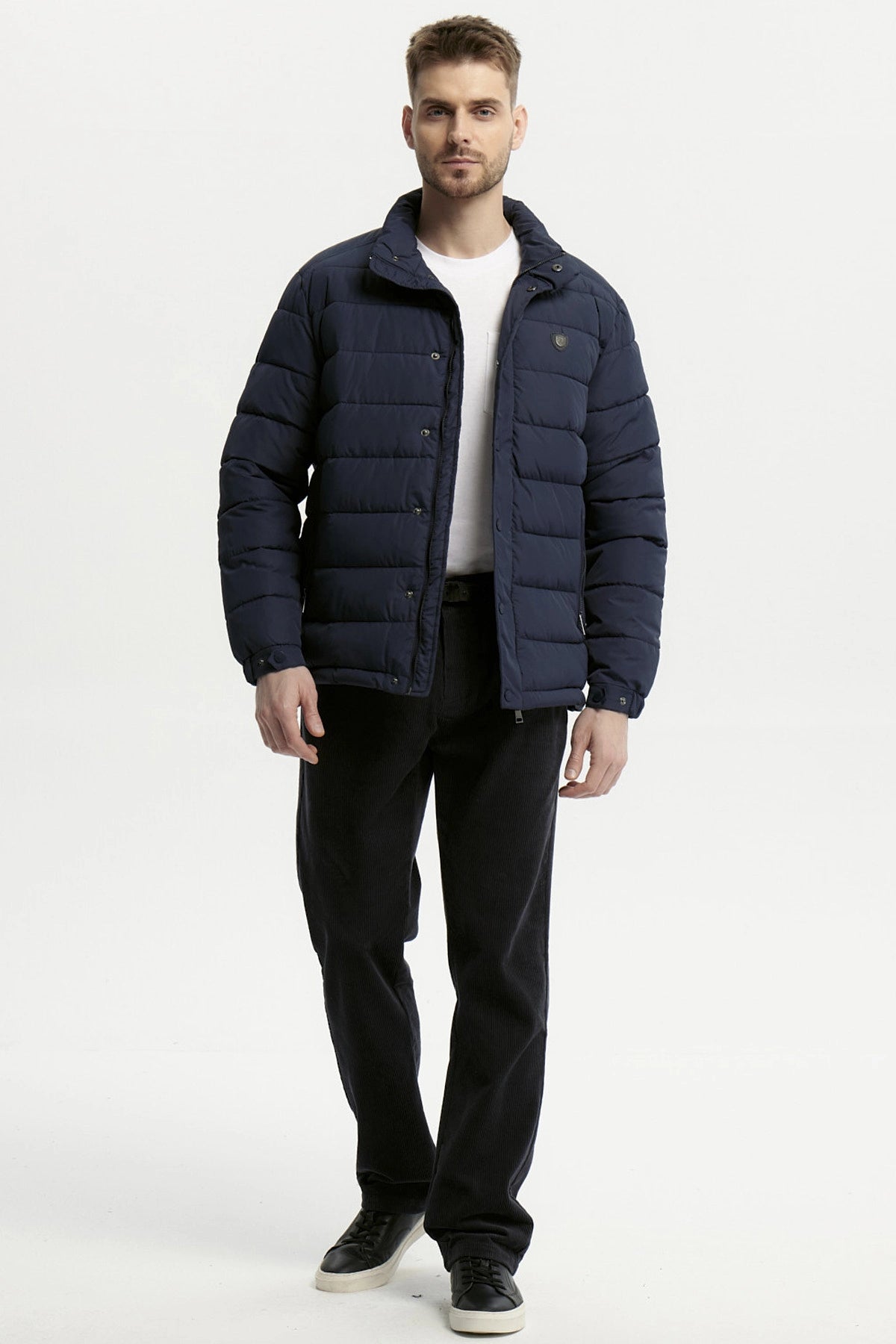 Parka Hombre Slim Azul Marino