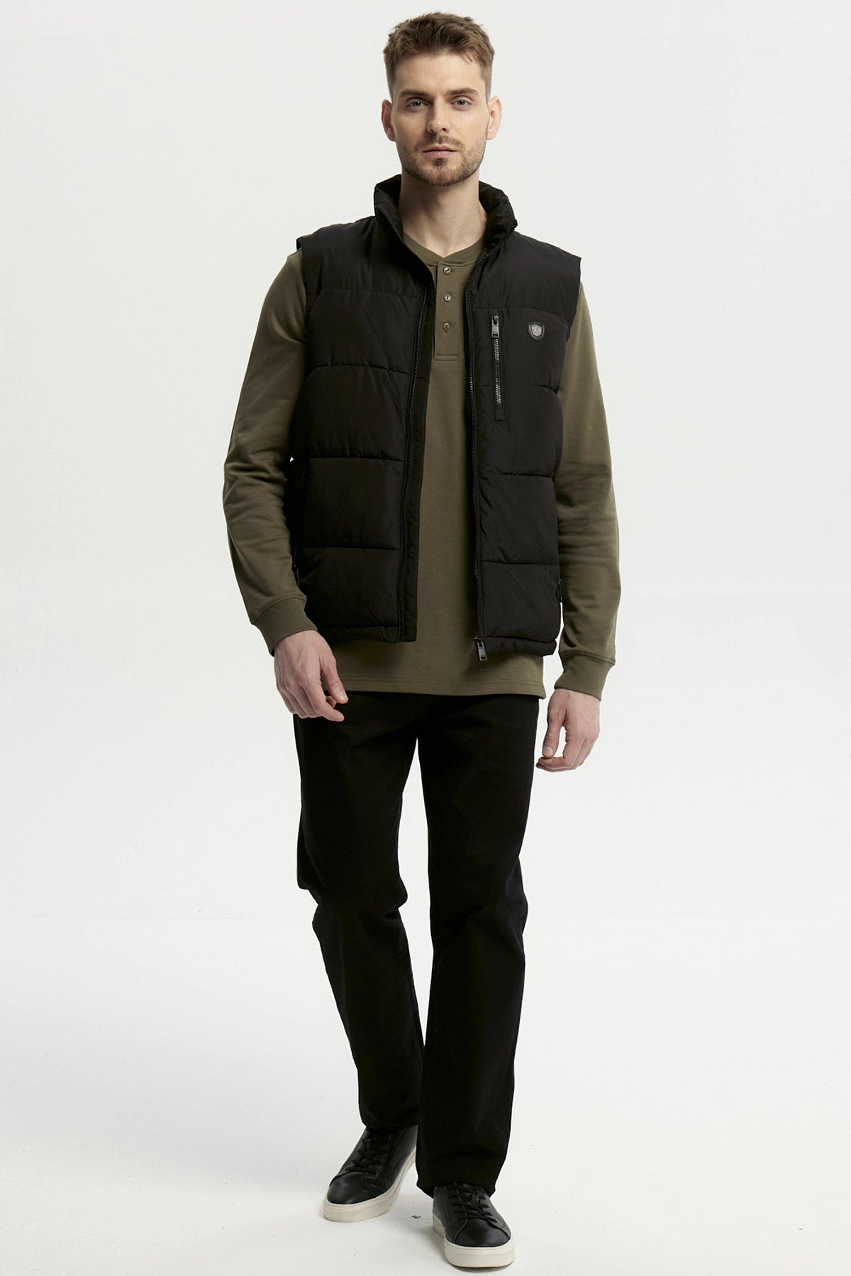 Parka Hombre Slim Negro