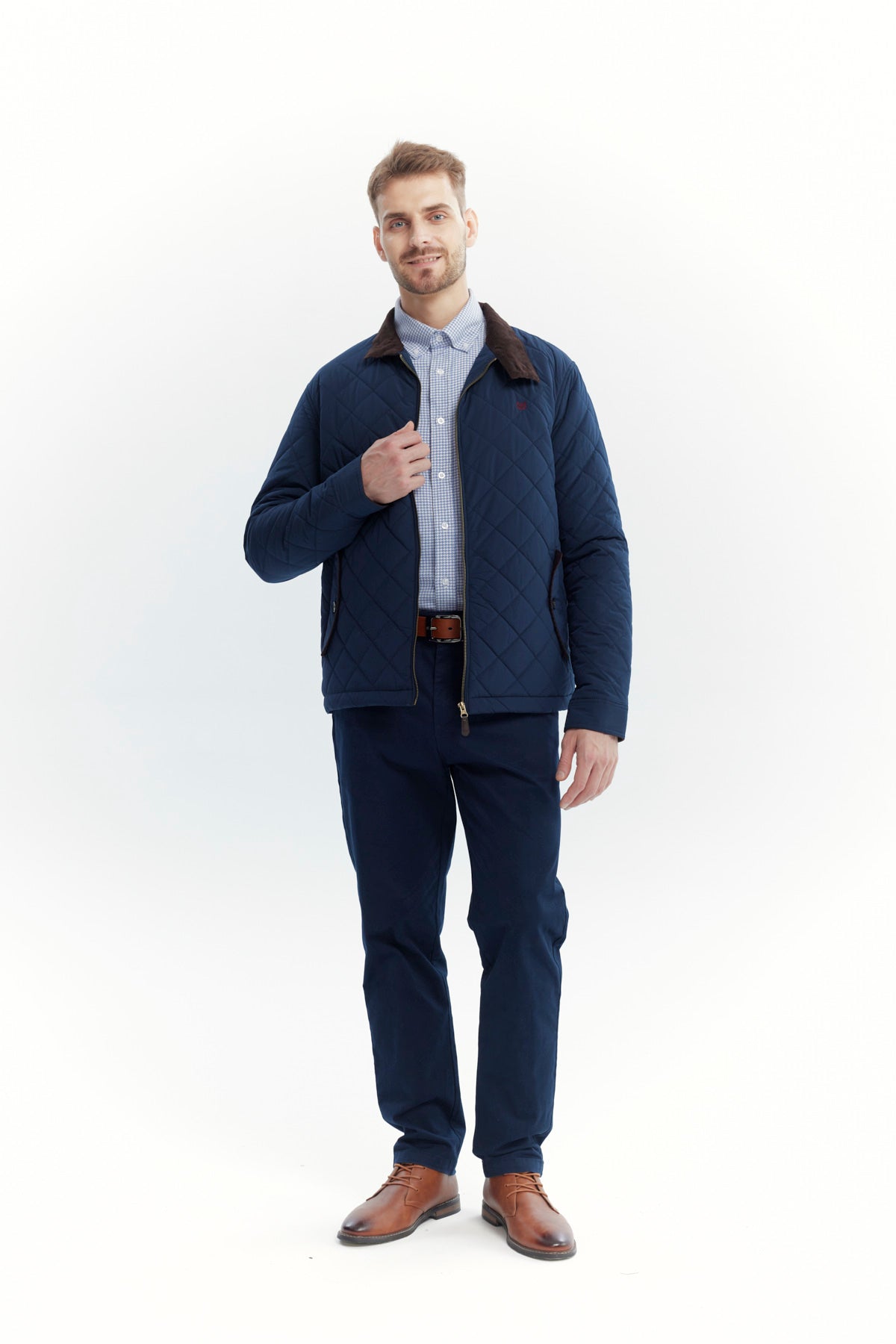 Parka Hombre Slim Azul Marino
