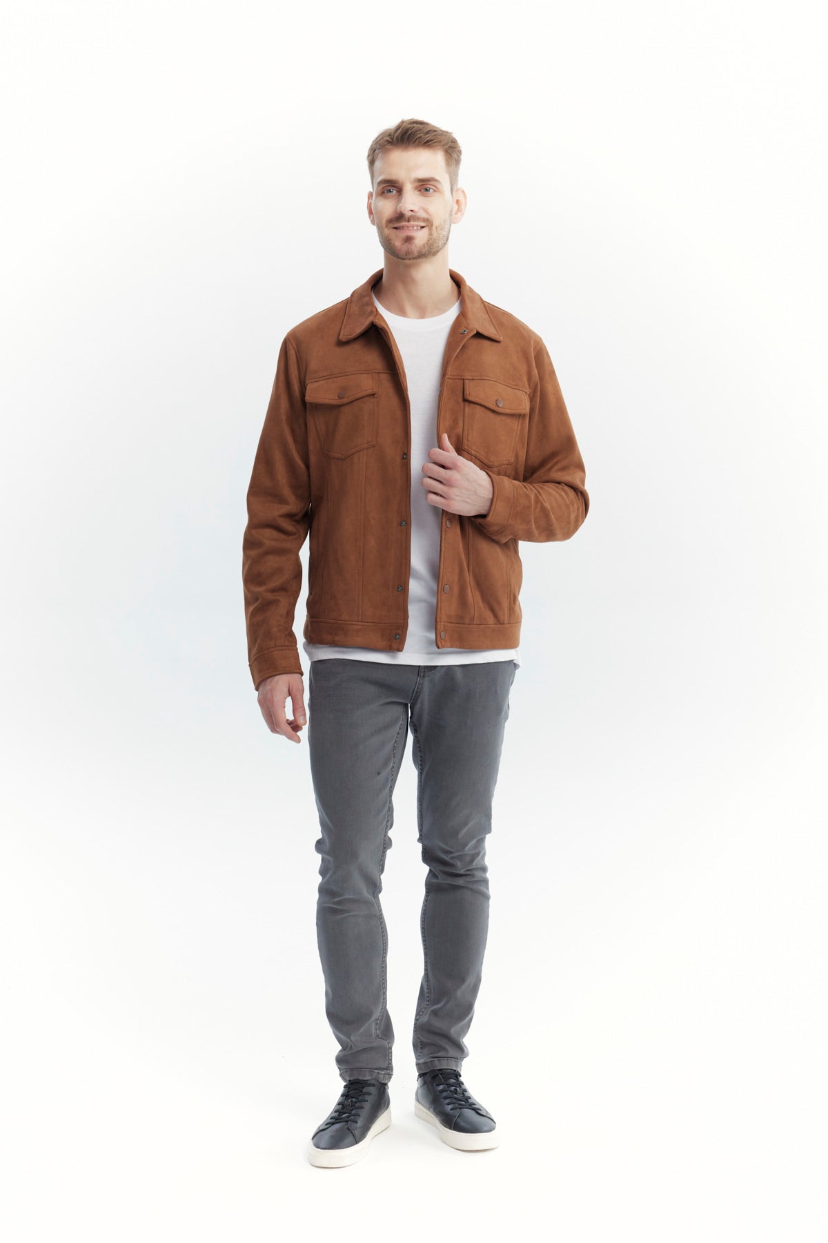 Chaqueta Hombre Slim Café