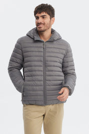 Parka Hombre Slim Gris