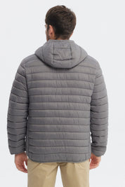Parka Hombre Slim Gris