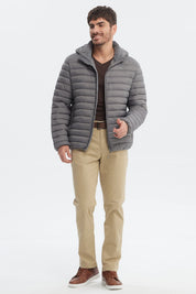 Parka Hombre Slim Gris