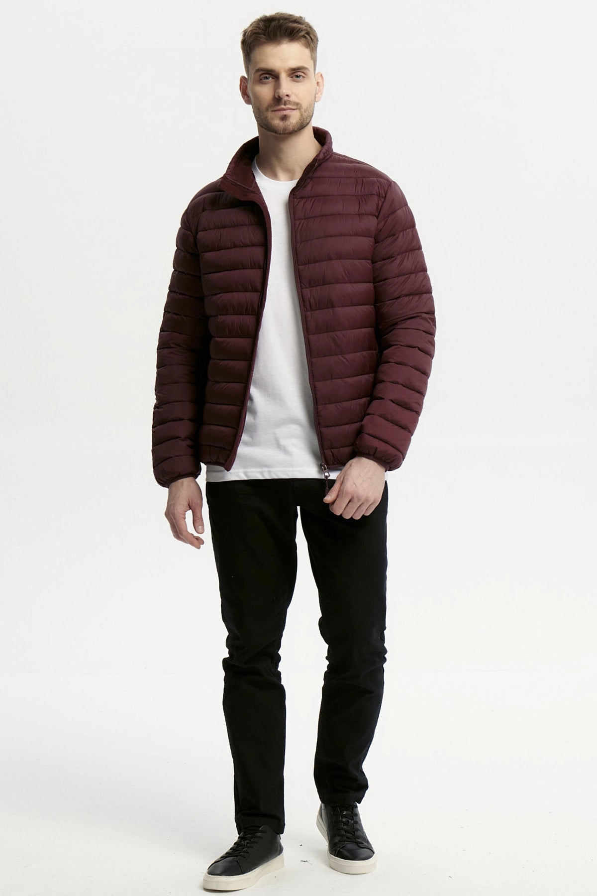 Parka Hombre Básica Burdeo
