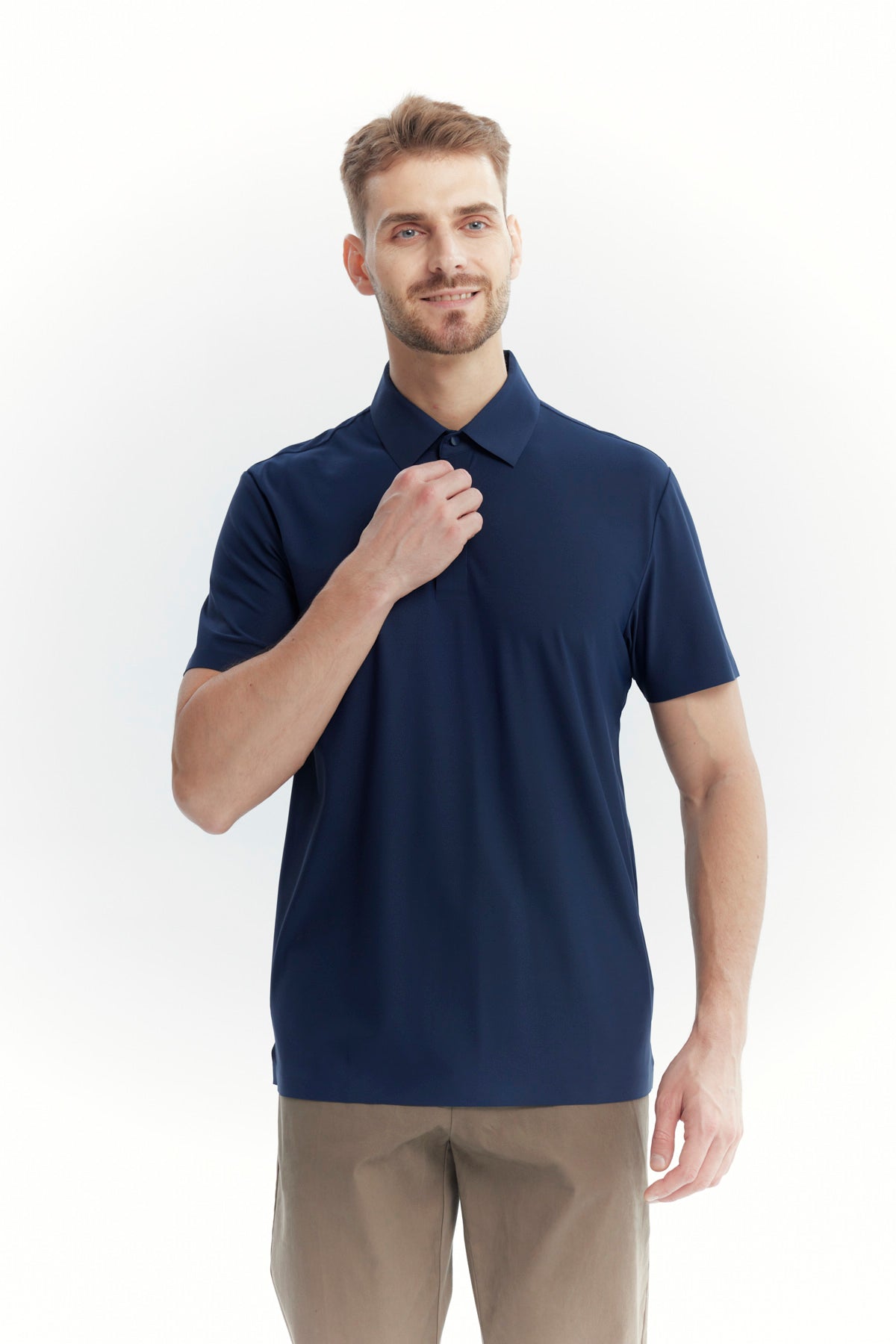 Polera Deportiva Hombre Azul Marino