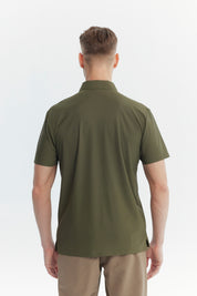 Polera Deportiva Hombre Verde Olivo