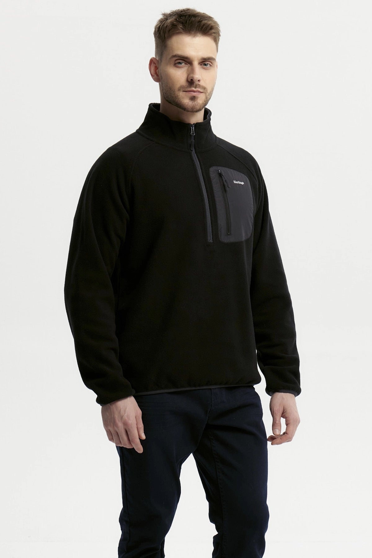 Polar Hombre Half Zipper Negro