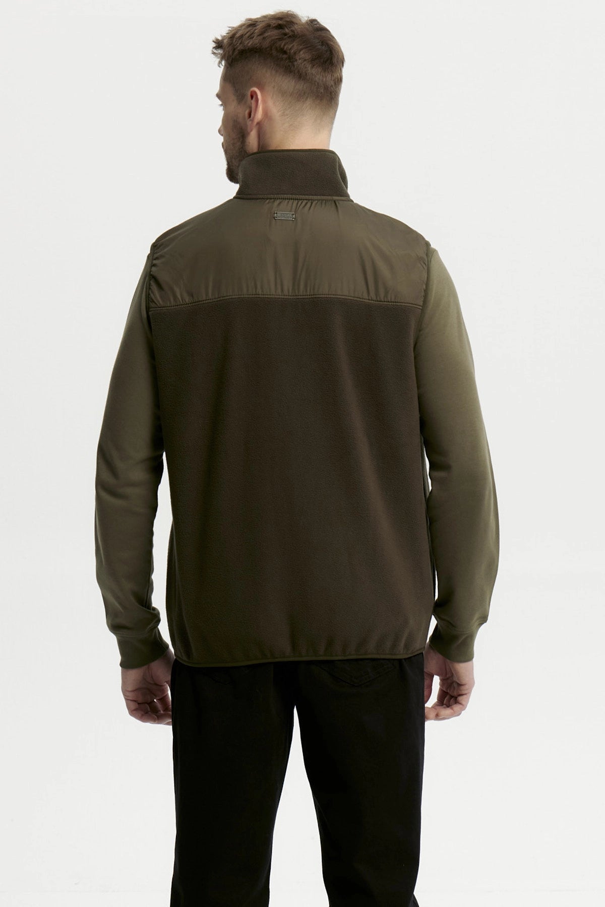 Polar Hombre Cuello Con Cierre Verde