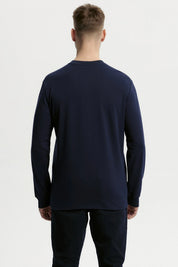 Polera Hombre Slim Azul Marino