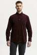 Camisa Hombre Slim Burdeo