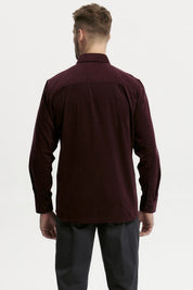 Camisa Hombre Slim Burdeo
