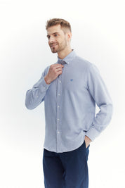 Camisa Hombre Slim Azul