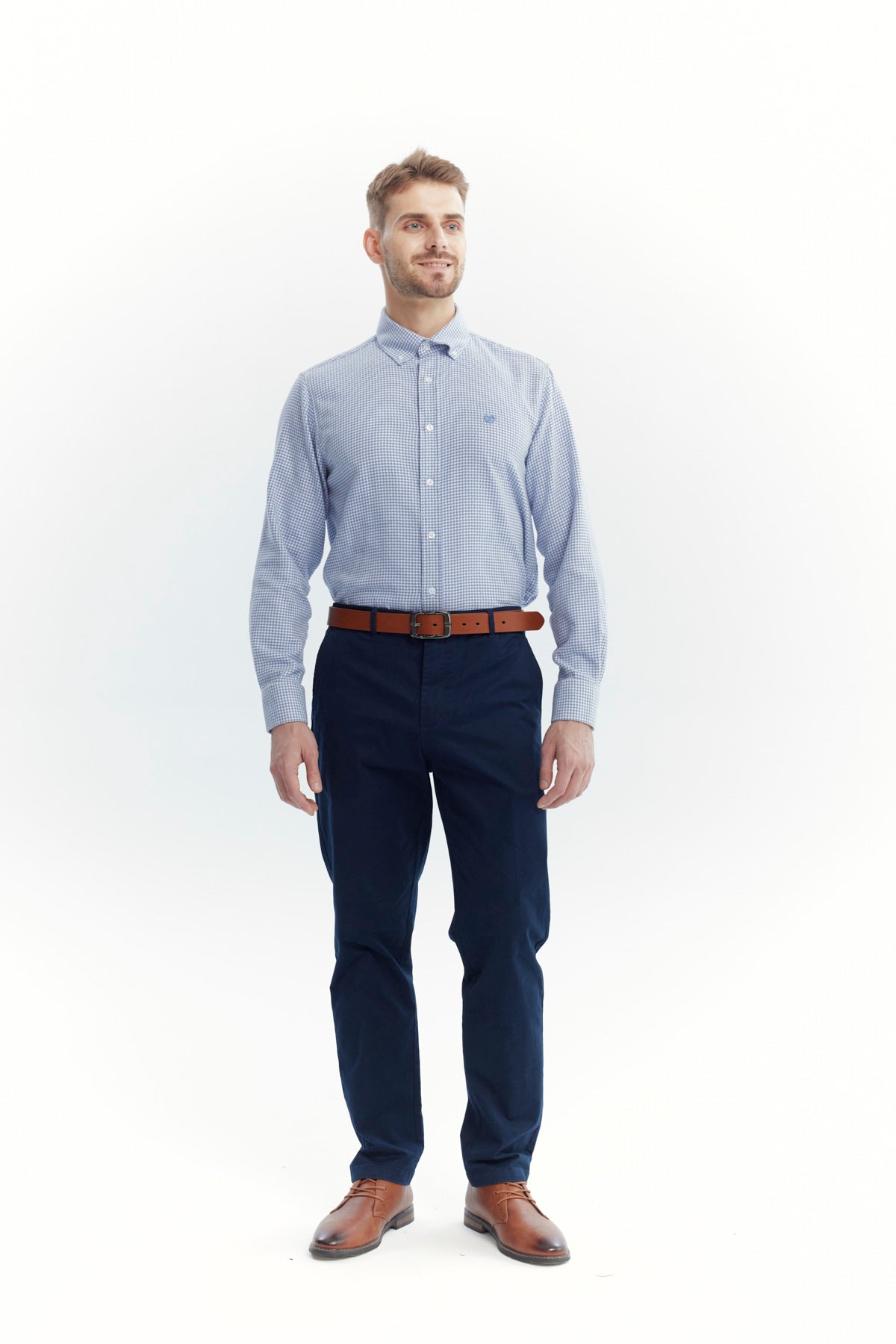 Camisa Hombre Slim Azul