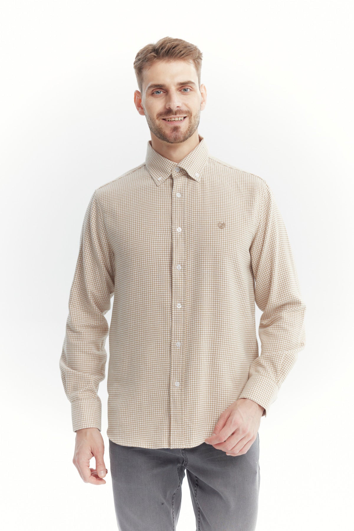 Camisa Hombre Slim Camel