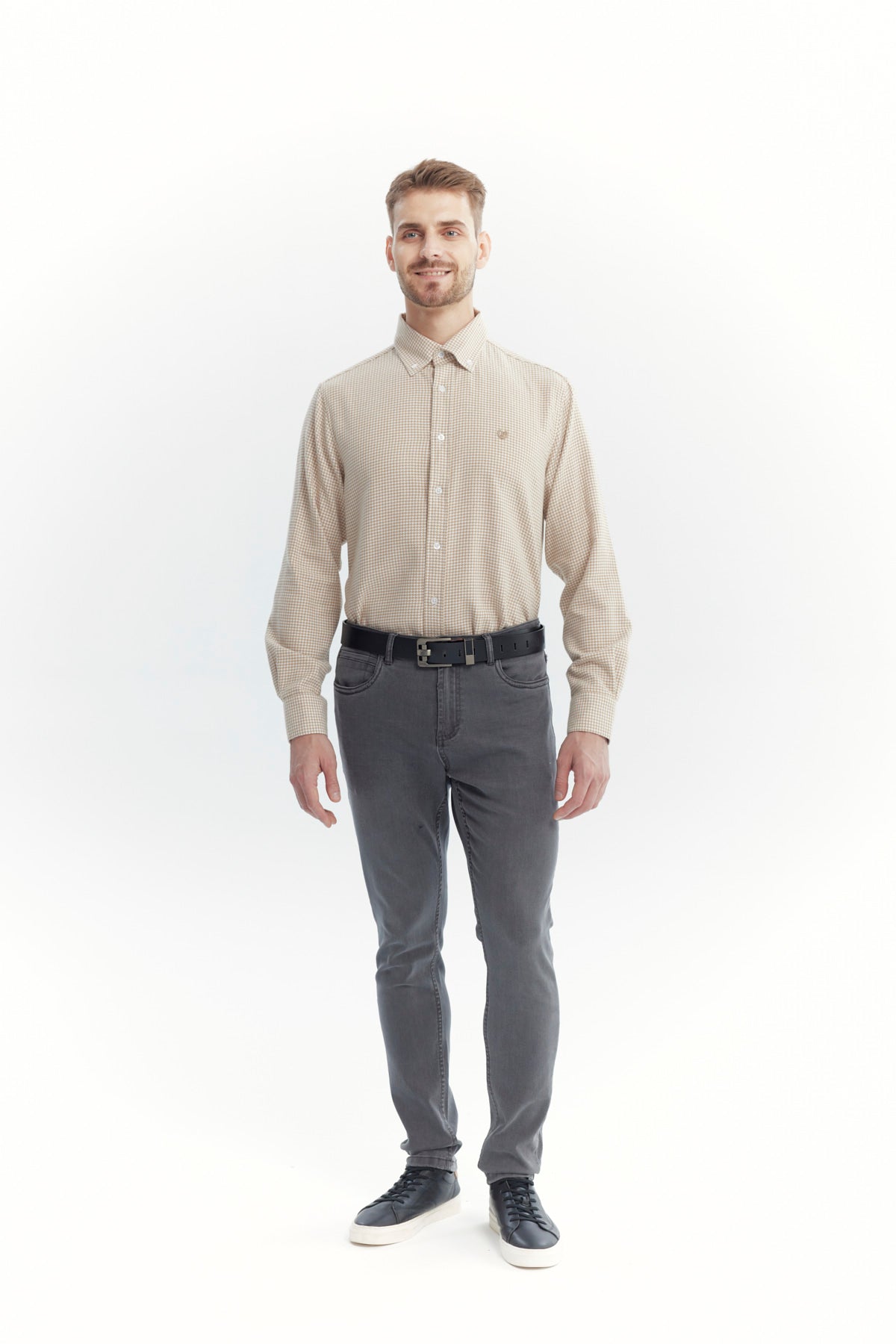 Camisa Hombre Slim Camel
