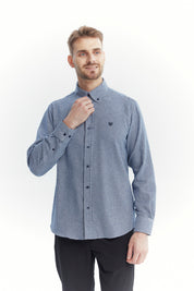 Camisa Hombre Slim Azul Marino