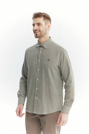 Camisa Hombre Slim Verde Oliva