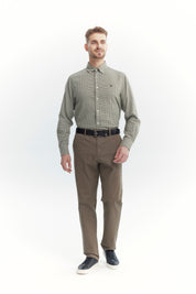 Camisa Hombre Slim Verde Oliva