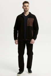 Polar Hombre Slim Cuello Con Cierre Negro