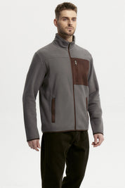 Polar Hombre Slim Cuello Con Cierre Gris