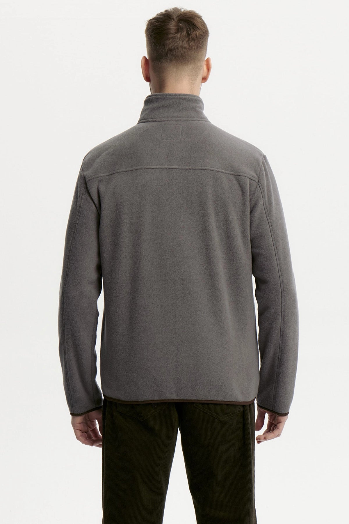 Polar Hombre Slim Cuello Con Cierre Gris