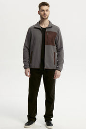 Polar Hombre Slim Cuello Con Cierre Gris