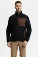 Polar Hombre Slim Cuello Con Cierre Azul Marino