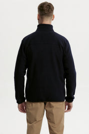 Polar Hombre Slim Cuello Con Cierre Azul Marino