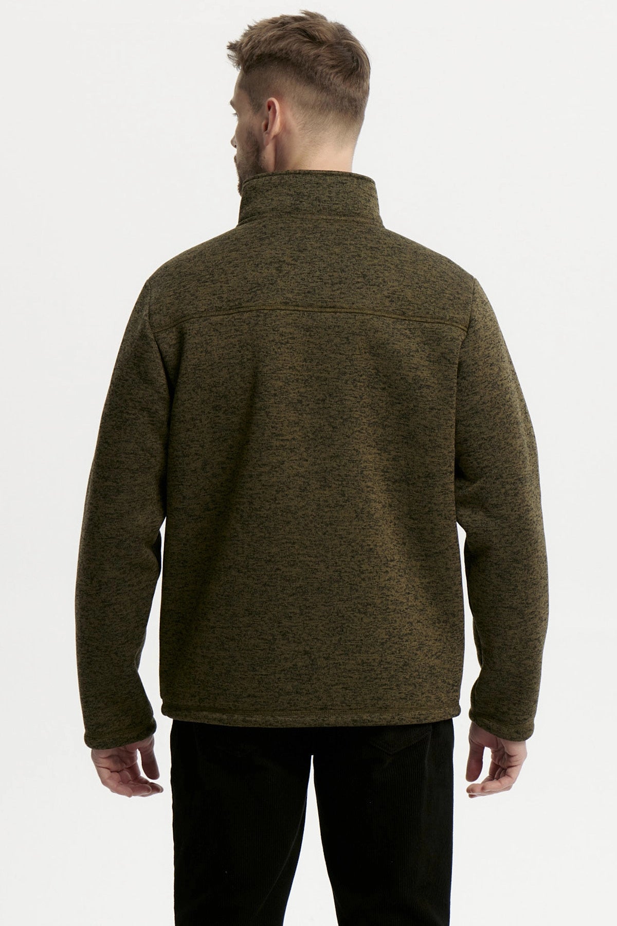 Polar Hombre Slim Cuello Con Cierre Verde