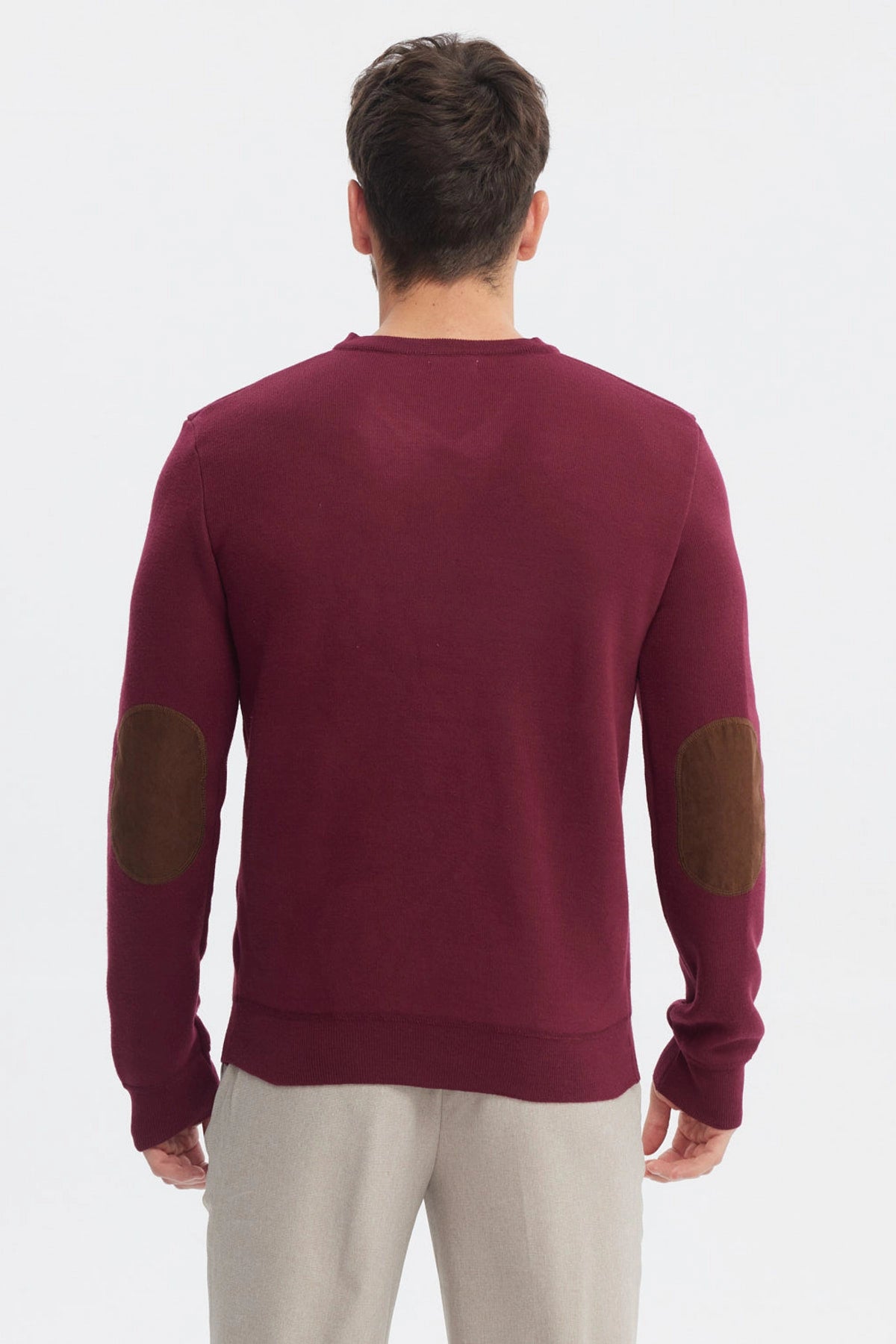 Sweater Hombre Slim Cuello V Rojo