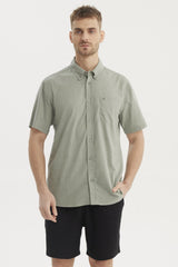Camisa Hombre Cuello Camisero Verde Claro