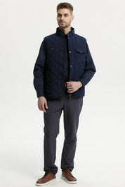 Parka Hombre Slim Azul Marino