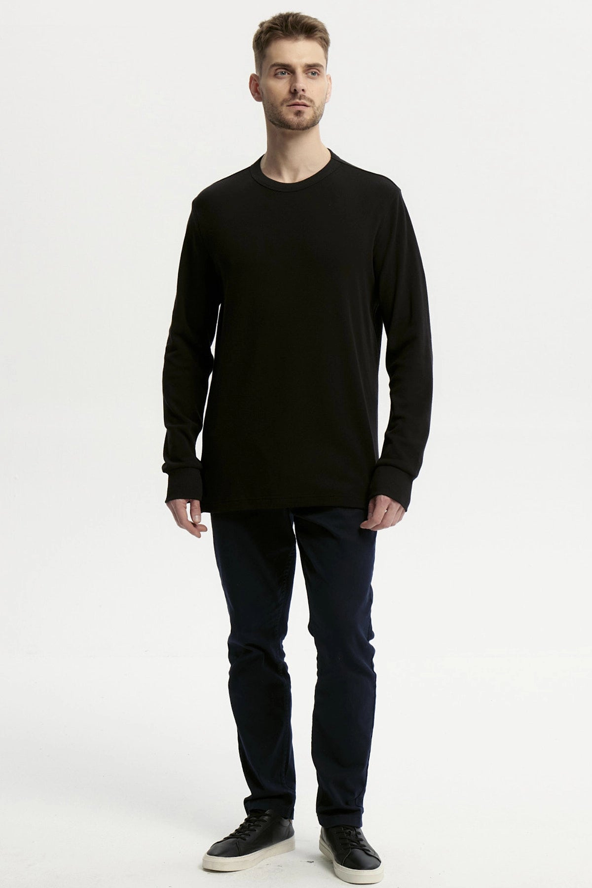 Polera Hombre Slim Negro