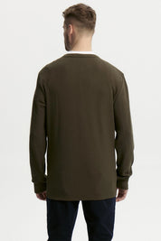 Polera Hombre Slim Verde Olivo