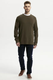 Polera Hombre Slim Verde Olivo