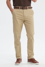 Pantalón Hombre Calce Recto Beige