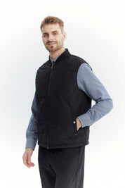 Parka Hombre Slim Cuello Polo Negro