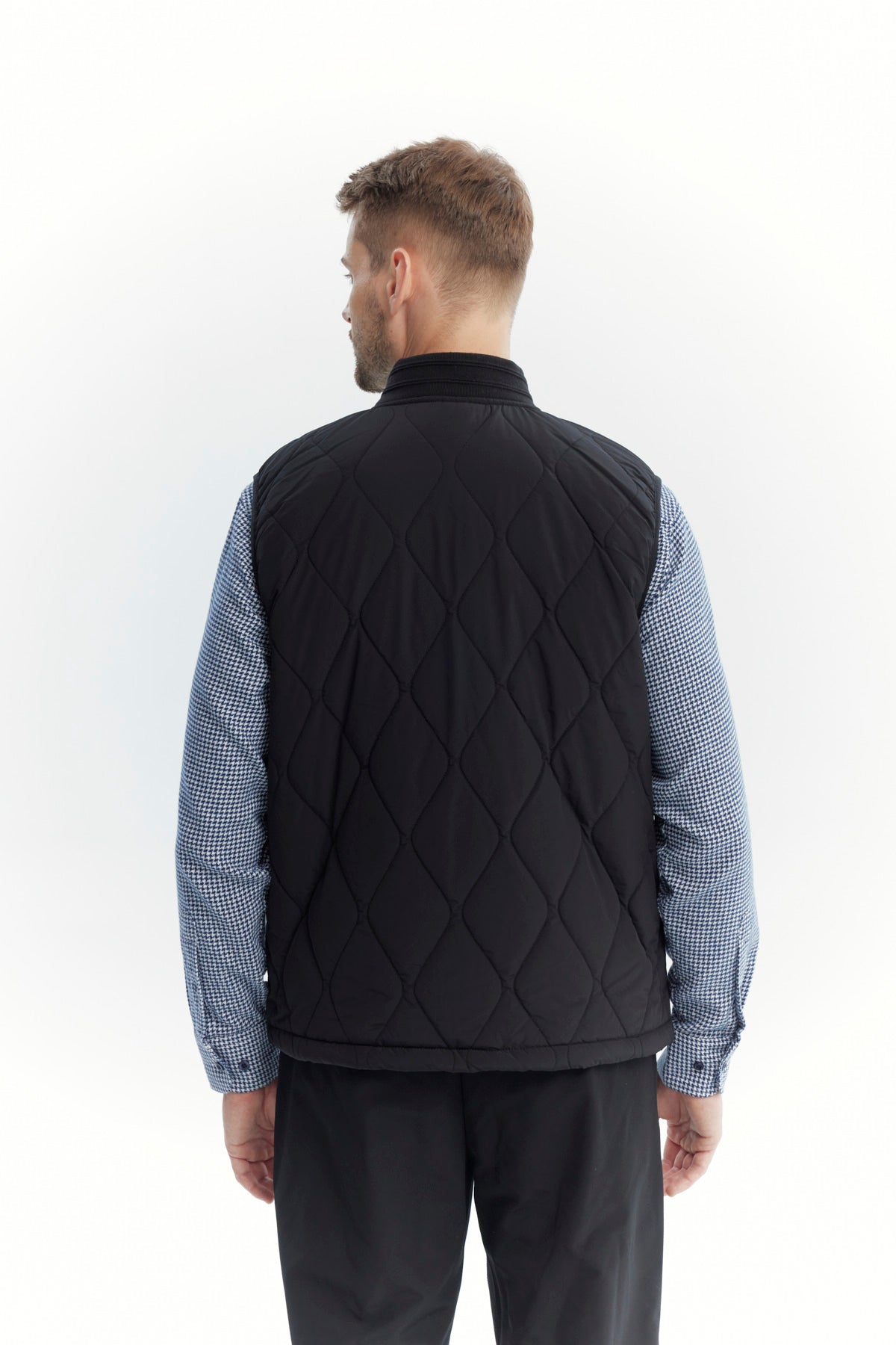 Parka Hombre Slim Cuello Polo Negro