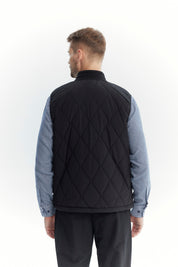Parka Hombre Slim Cuello Polo Negro