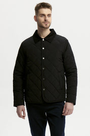 Parka Hombre Cuello Camisero Negro