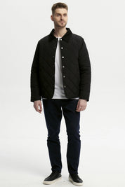 Parka Hombre Cuello Camisero Negro