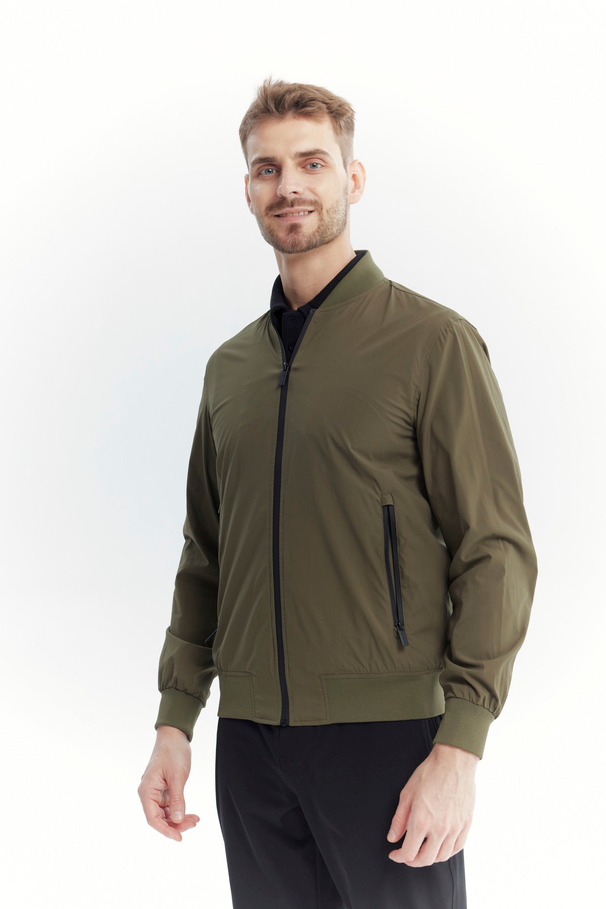 Chaqueta Hombre Slim Verde Olivo