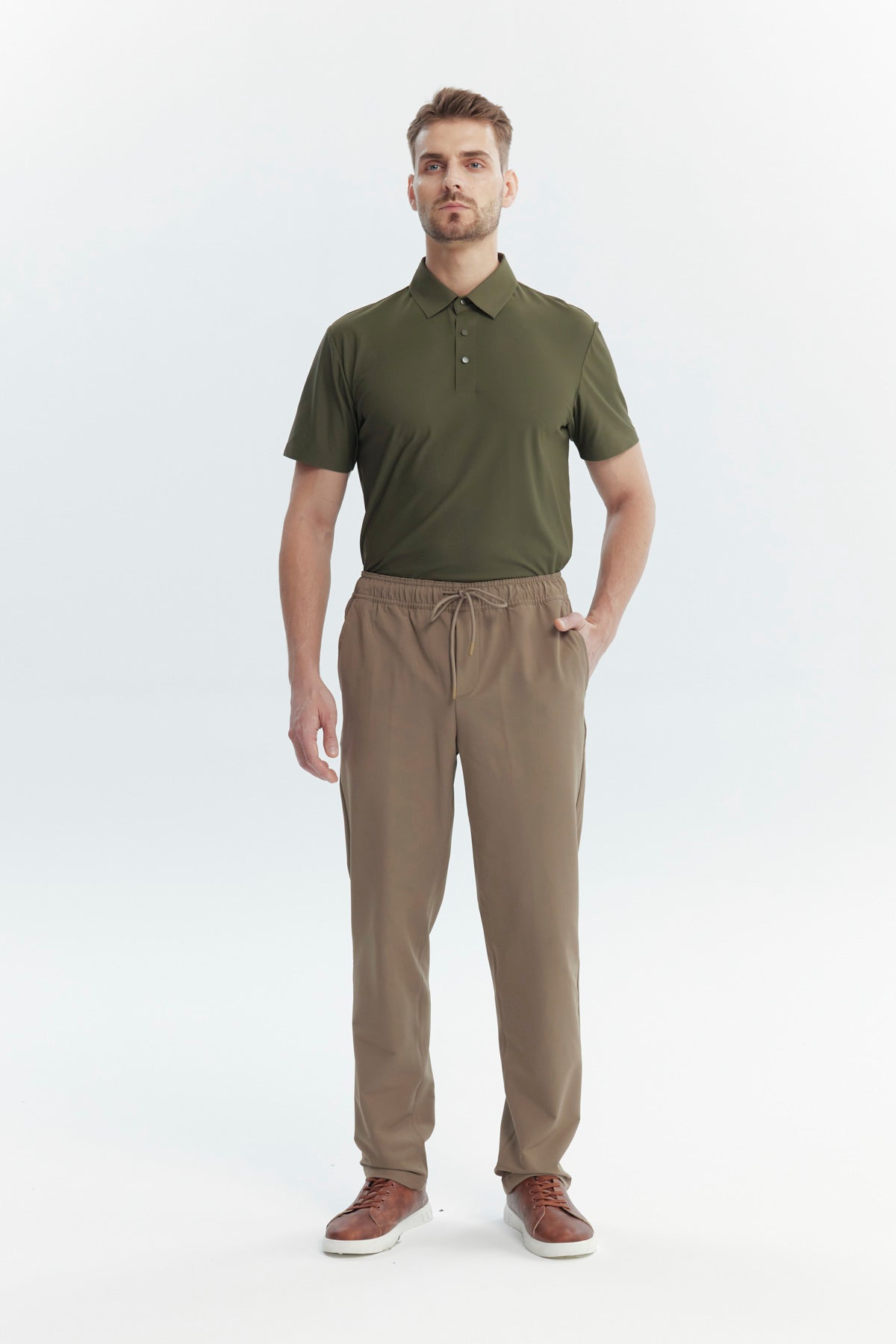 Pantalón Hombre Calce Recto Café