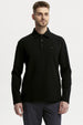 Polera Hombre Slim Cuello Polo Negro