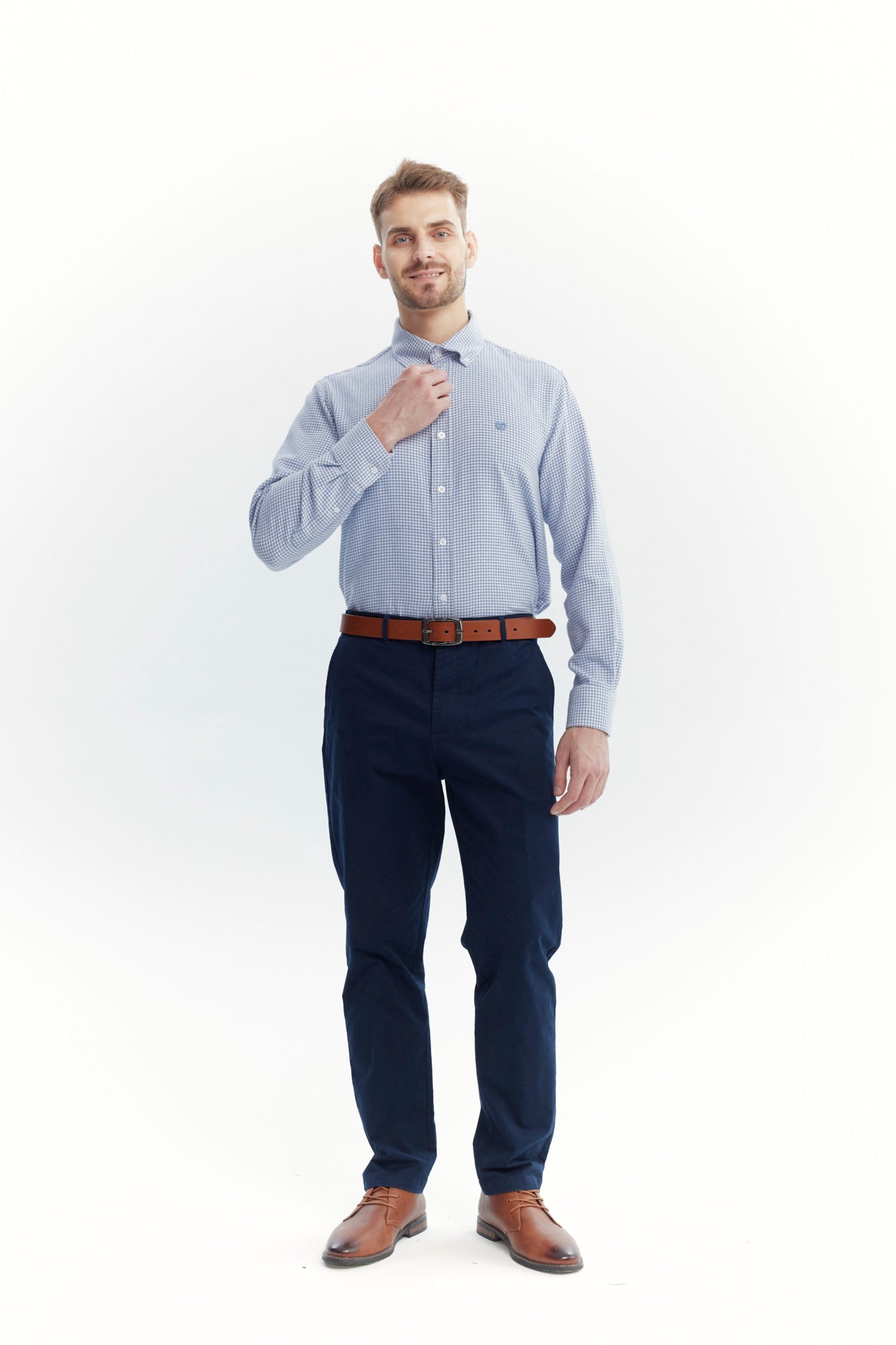 Pantalón Hombre Calce Recto Azul Marino