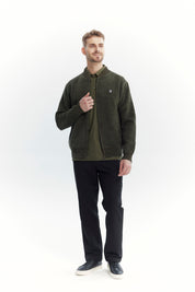 Sweater Hombre Cuello Con Cierre Verde